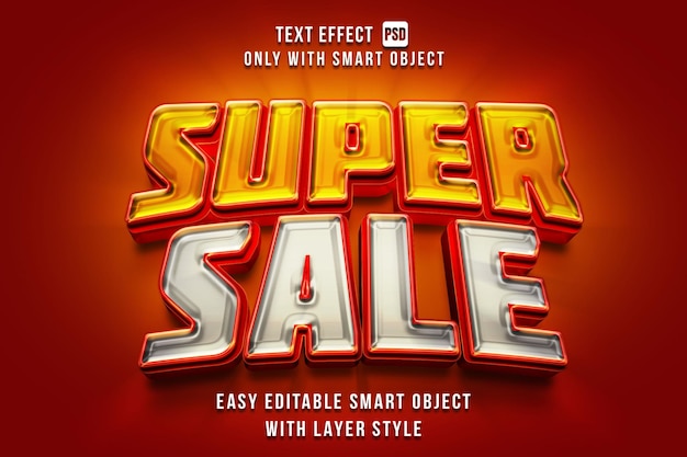 super vendita Effetto testo modificabile