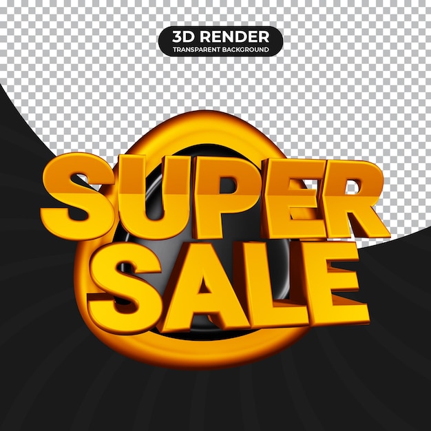 PSD super venta 3d render