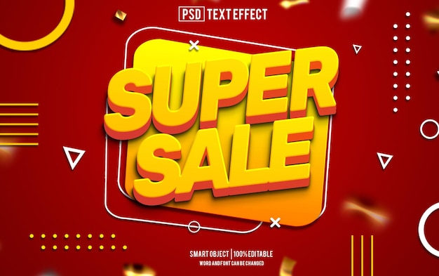 Super venta efecto de texto fuente editable tipografía texto 3D
