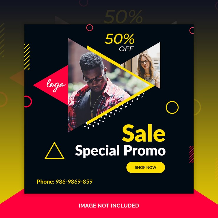 PSD súper venta especial promoción post de instagram, banner cuadrado o plantilla de volante