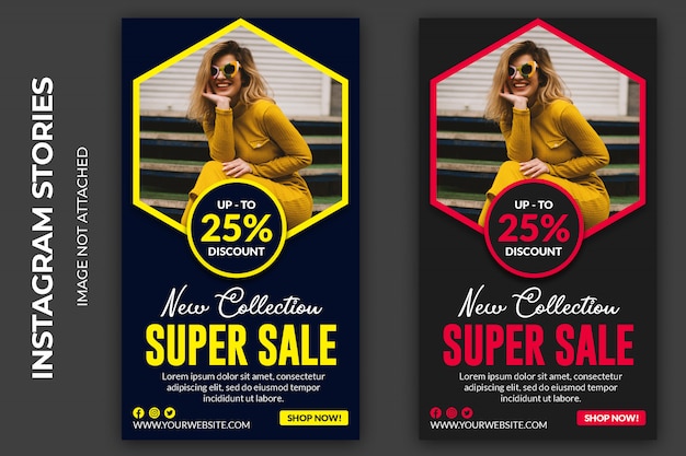 PSD super venta social story premium psd