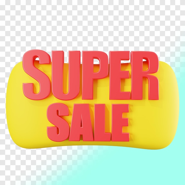 PSD super venta de texto en 3d