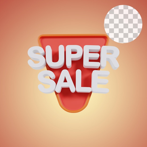 PSD super vente promotion vente moderne rendu 3d