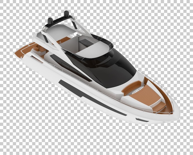 Super Yacht Sur Fond Transparent Illustration De Rendu 3d