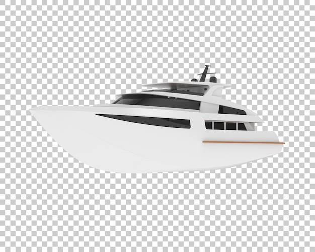 Super Yacht Sur Fond Transparent Illustration De Rendu 3d