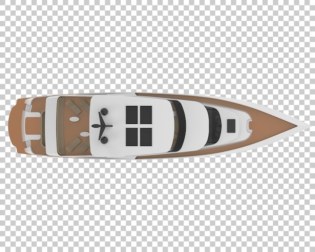Super yacht sur fond transparent illustration de rendu 3d