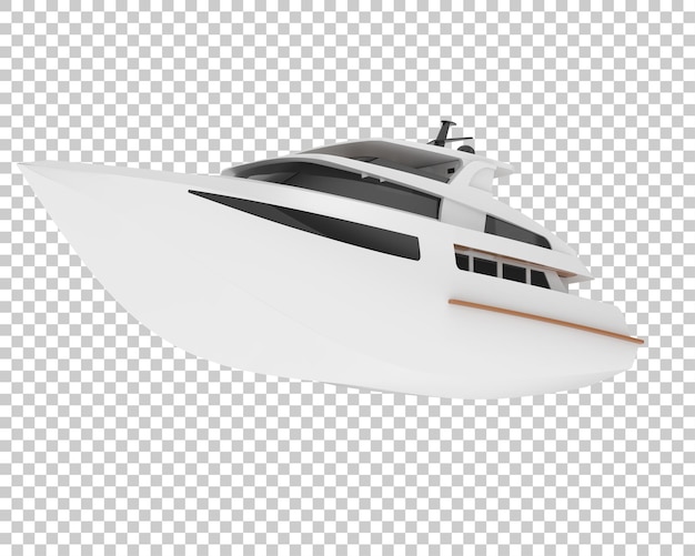 PSD super yacht sur fond transparent illustration de rendu 3d