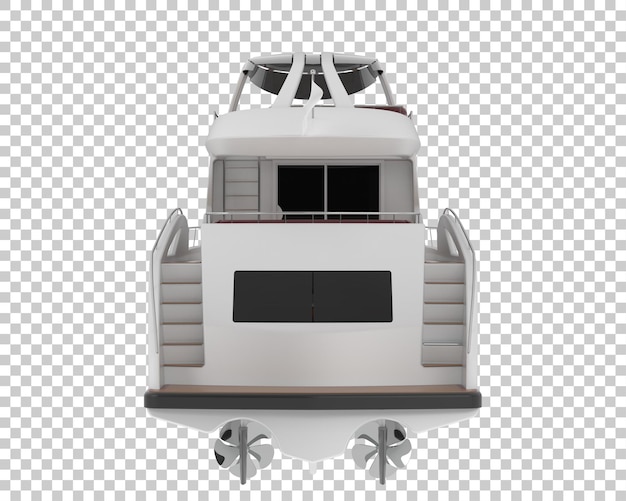 Super Yacht Sur Fond Transparent Illustration De Rendu 3d