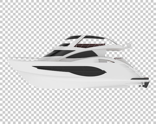 PSD super yacht sur fond transparent illustration de rendu 3d