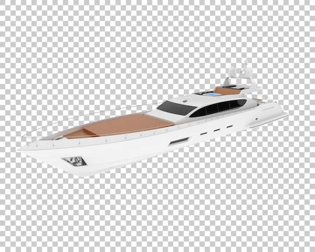 Super Yacht De Luxe Sur Fond Transparent Illustration De Rendu 3d