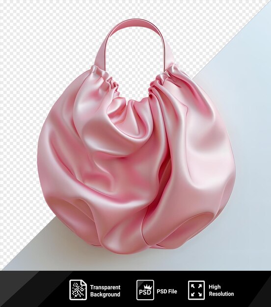 PSD superbe sac robuste en rose sur un fond isolé png