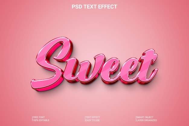 Superbearbeitbarer 3D-Text-Effekt