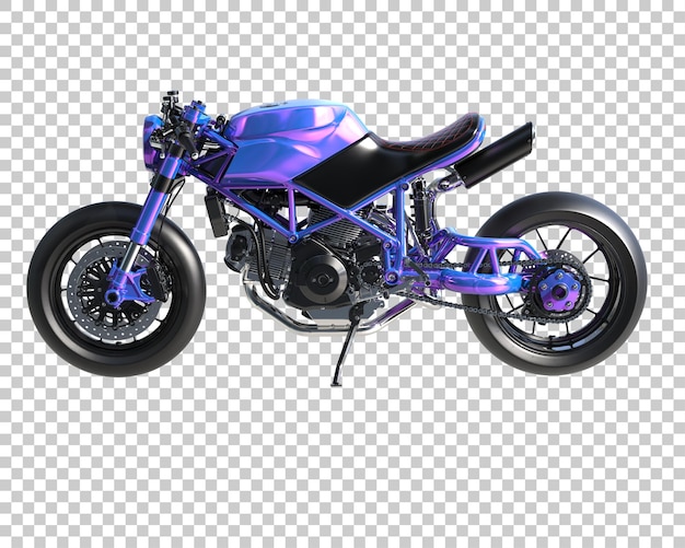 Superbike auf transparentem Hintergrund. 3D-Rendering - Abbildung