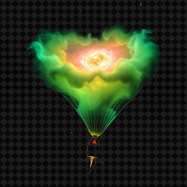 Superbubble Inflating With Vivid Green and Cyan Undulating With Stellar Outflows The Gas Shells Gl