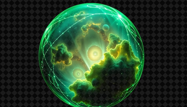 Superbubble Inflating With Vivid Green and Cyan Undulating With Stellar Outflows The Gas Shells Gl