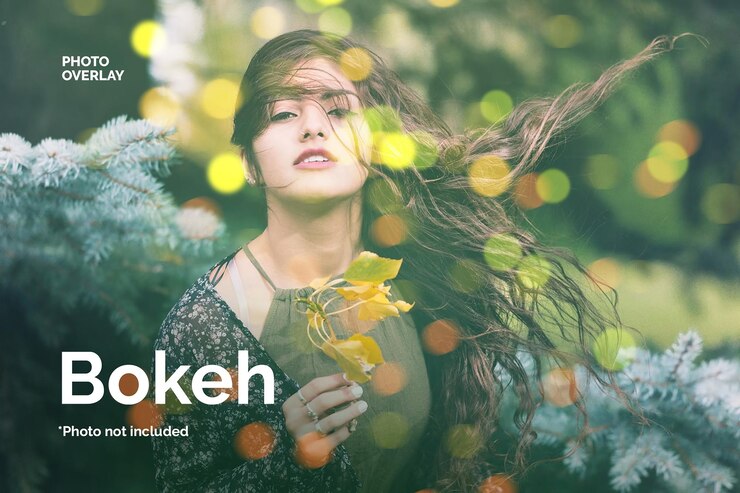 Superposición de fotos de fugas de luz Bokeh en psd