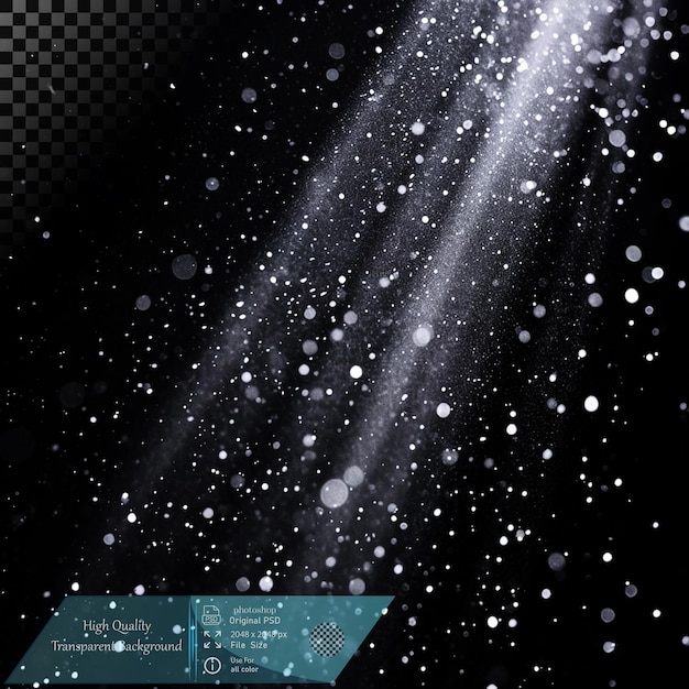 Superposición de nieve brillante