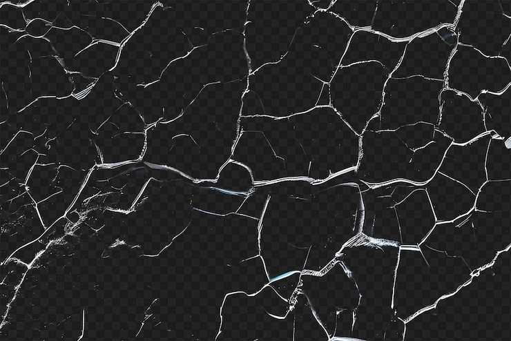 PSD superposición de textura de grieta angustiada aislada en un fondo transparente