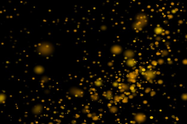 Superposiciones de bokeh de polvo dorado fondo de bokeh ligero efecto de luz con fondo de bokeh transparente