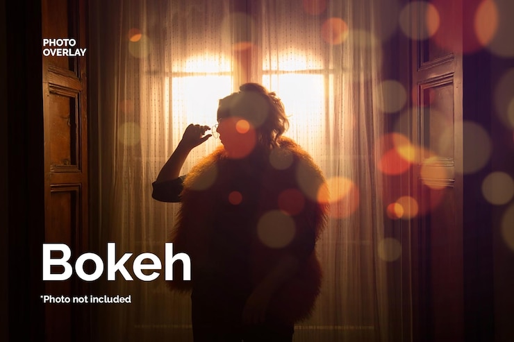 PSD superposition de photo de fuite de lumière bokeh en psd
