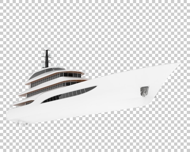 PSD superyacht auf transparentem hintergrund 3d-darstellung