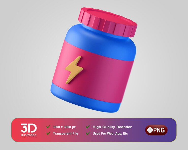 PSD suplemento de iconos 3d de fitness y gimnasio