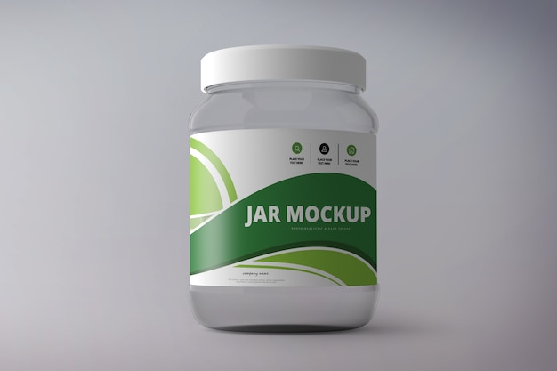 Suplemento nutricional jar mockup