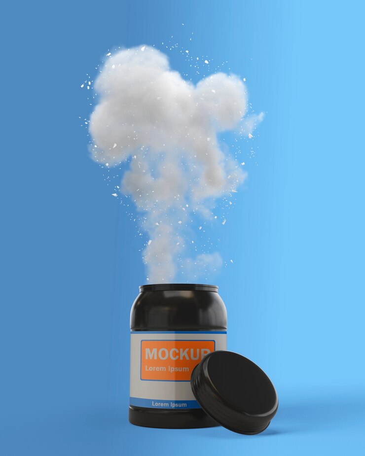 PSD suplementos splash conceito mock-up