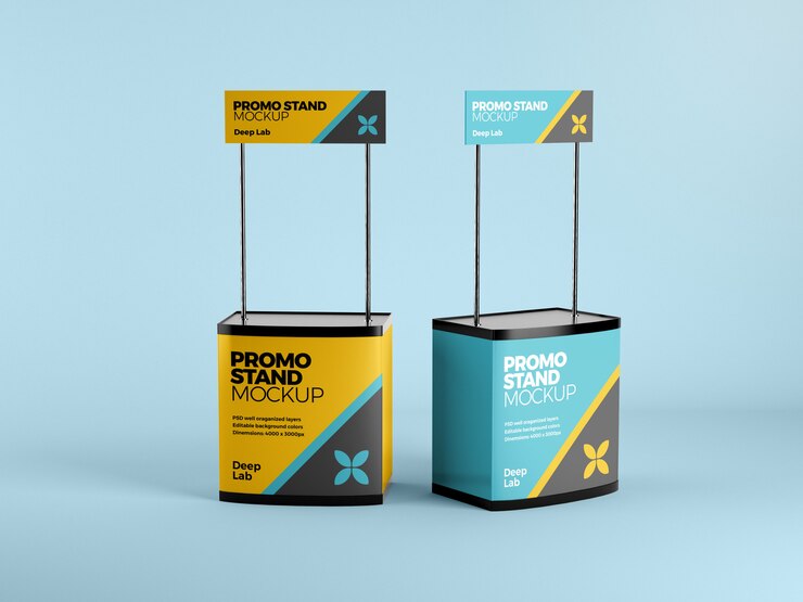 Suporte promocional com maquete editável psd