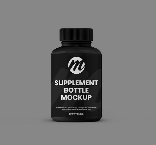 Supplemento o bottiglia di medicina e mockup