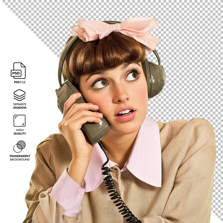 PSD support client isolé fond blanc