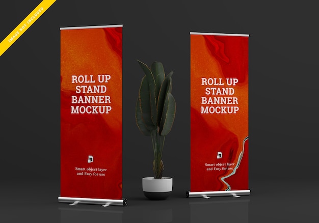 Supporto per banner roll up per mockup