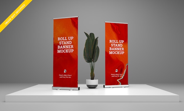 Supporto per banner roll up per mockup