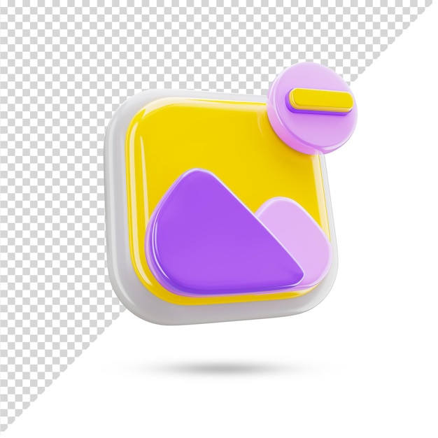Supprimer l'image 3d icône transparente rendu 3d symbole et signe 3d