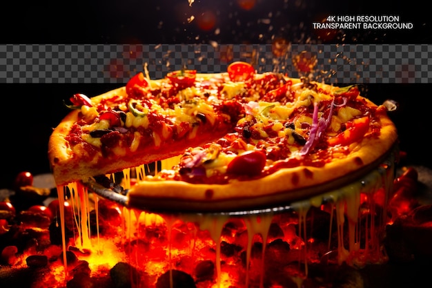 PSD supreme pizza delight indulge-se na supreme pizza del em fundo transparente