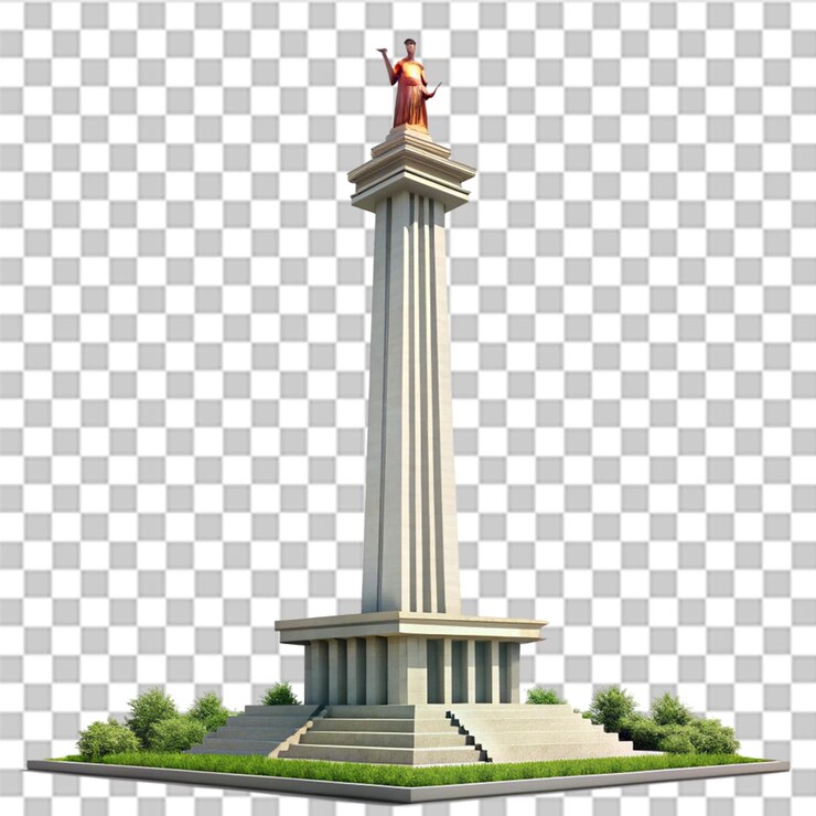 PSD surabaya statue indonesia landmark illustration isolated on transparent background