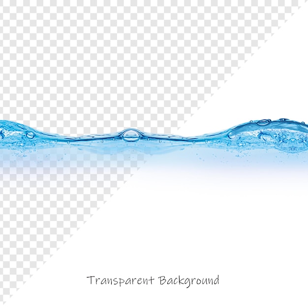 Surface d'eau transparente avec des bulles