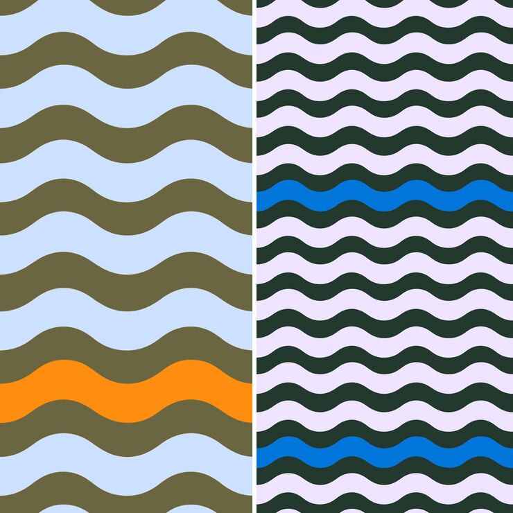 PSD surface de l'océan avec silhouette de réflexion disposée dans un miroir nature pattern vector designs