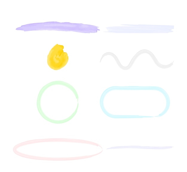 Surligneur d'aquarelle PSD avec fond transparent