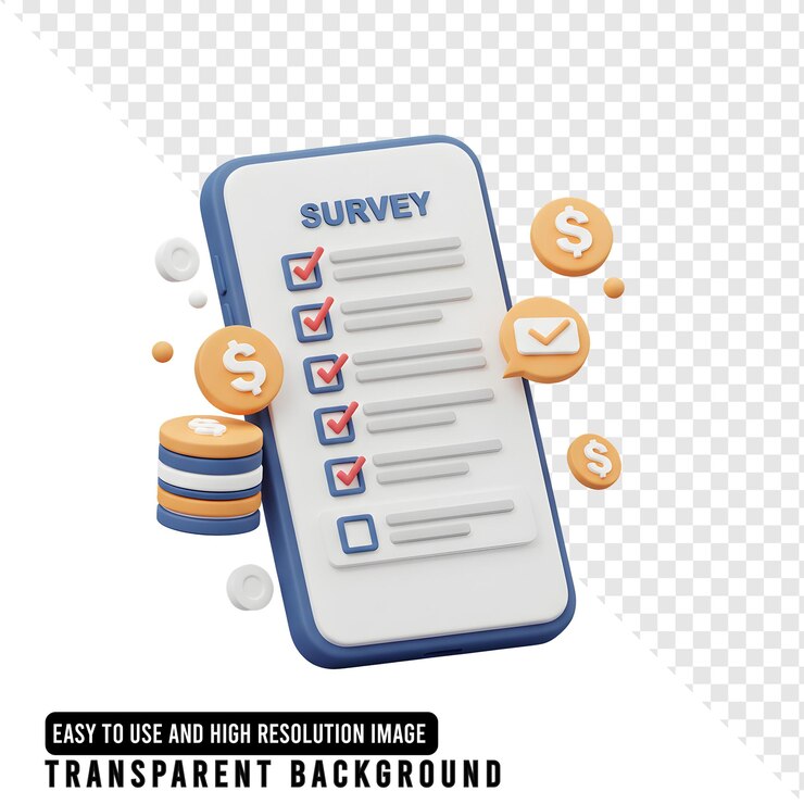 PSD survey on a mobile phone with rewards