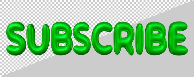 Suscribirse diseño de texto con estilo de efecto moderno 3d