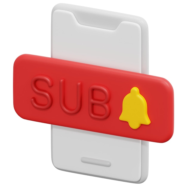 suscripción 3d render icono ilustración