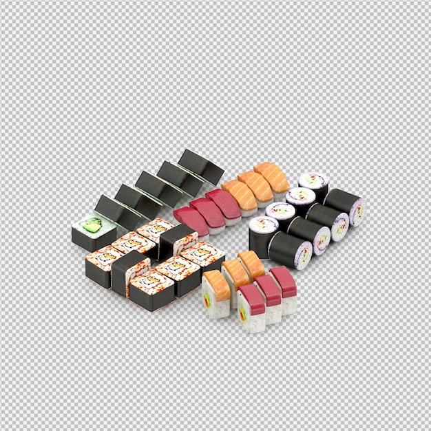 sushi 3D render