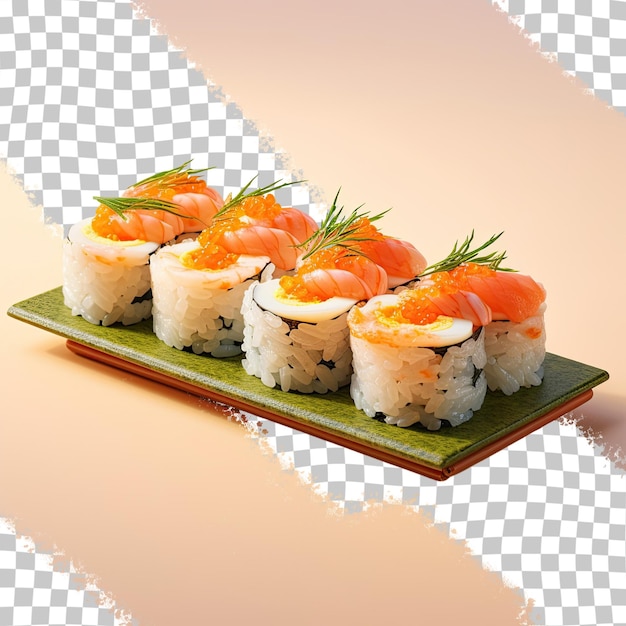 PSD sushi al estilo japonés con huevos de camarón