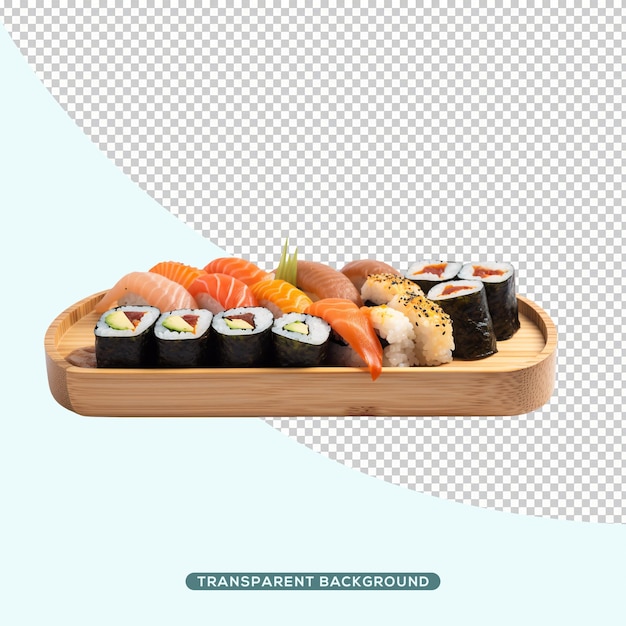 PSD sushi sur assiette cuisine japonaise