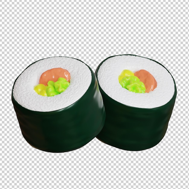 PSD sushi cuisine japonaise illustration 3d