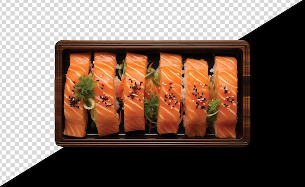 PSD sushi de salmão grátis com fundo png e psd