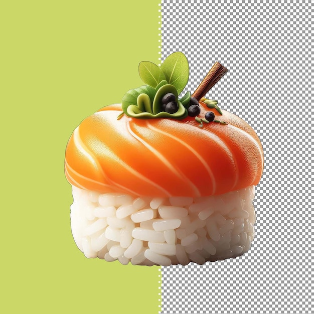 PSD sushi delicioso em pano de fundo transparente png