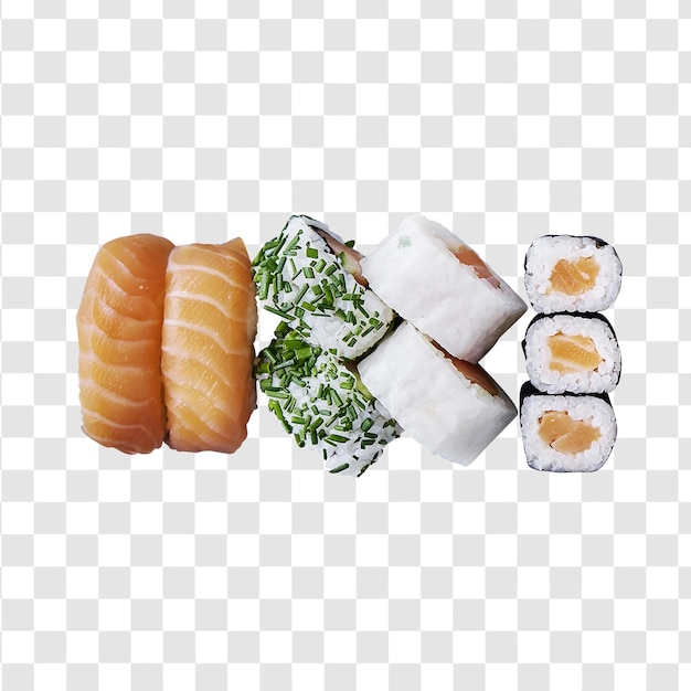 PSD sushi em fundo transparente