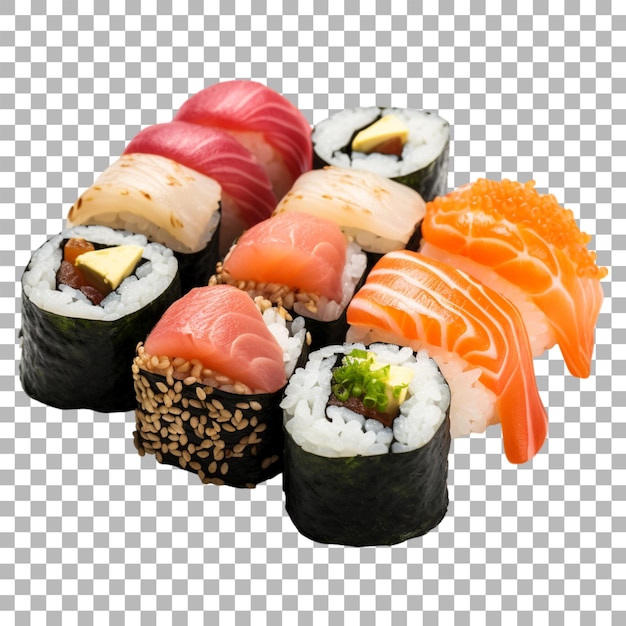 PSD sushi sur un fond transparent